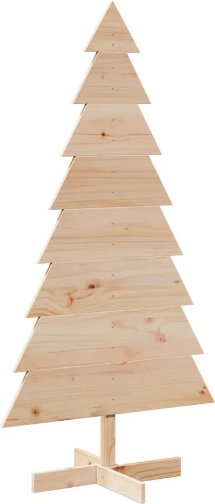 vidaXL Brad de Crăciun din lemn decorativ, 150 cm, lemn de pin masiv