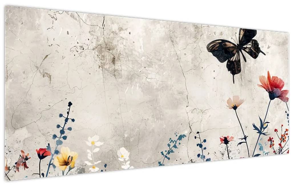 Tablou - Pajiște în beton (120x50 cm)