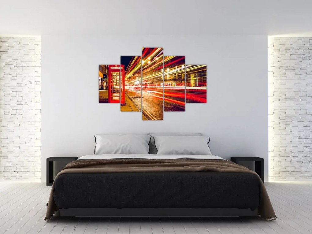Tablou cu căsuța telefonică roșie din Londra (150x105 cm)