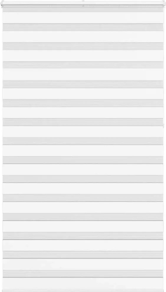 vidaXL Jaluzea tip zebra alb lățime țesătură 130,9 cm poliester