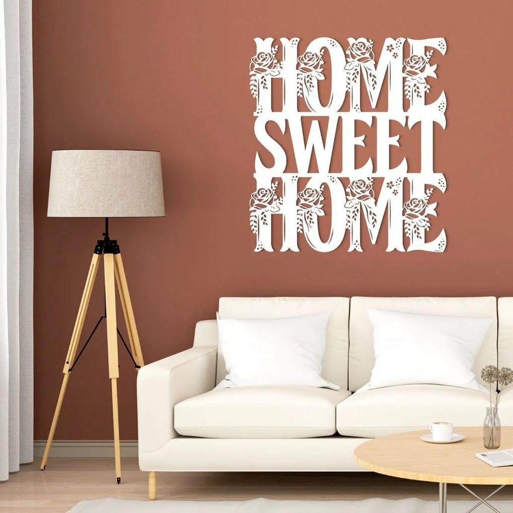 DUBLEZ | Autocolant din lemn pentru perete 3D - Home Sweet Home