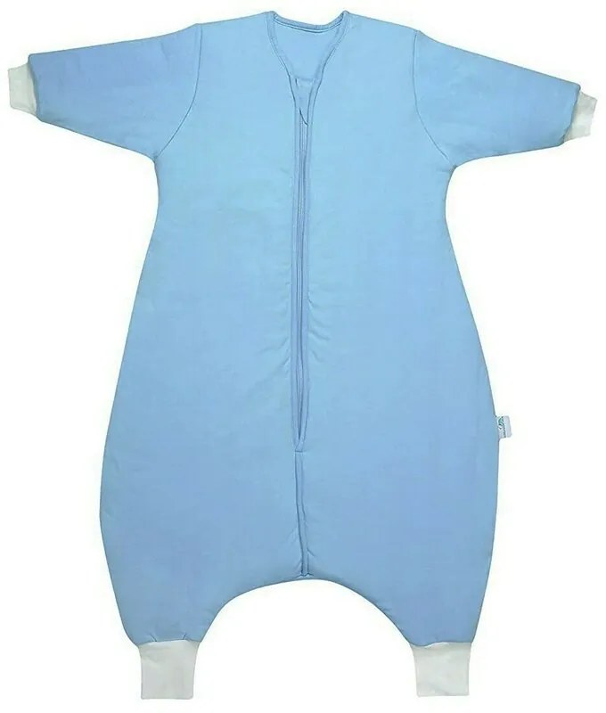 Slumbersac - Sac de dormit cu picioruse Plain Cu maneca lunga din Bumbac, 80x54 cm, 12-18 luni, Tog 3.5, Albastru