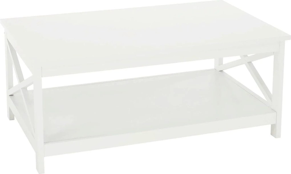 Masuta cafea EDRIA, alb, 87x55x37 cm