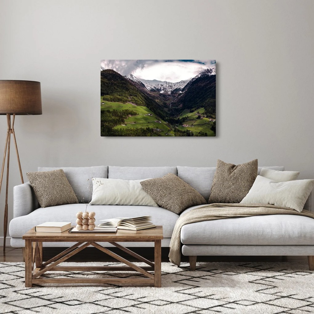 Tablou - Valea la poalele munților (90x60 cm)
