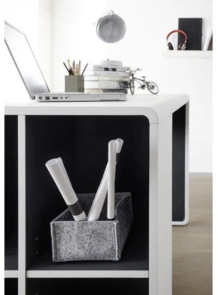 Birou TEO alb/antracit