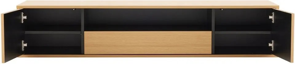 Comoda TV suspendata LOFT 150cm natur/ negru