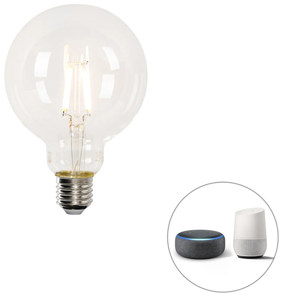 Lampă LED Smart E27 reglabilă în Kelvin G95 4,5W 470 lm 1800-4000K