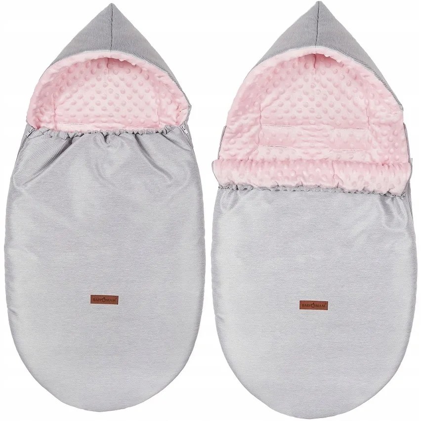 ShopJK SAC PENTRU CĂRUCIOR PRIMĂVARĂ/TOAMNĂ GRI - ROZ - 017372