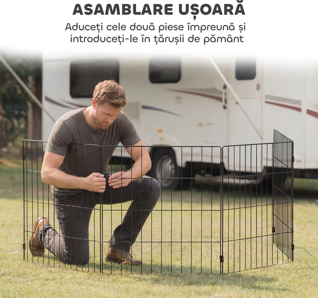 PawHut Țarc pentru Câini și Pui, Spațiu de Joacă | Aosom Romania