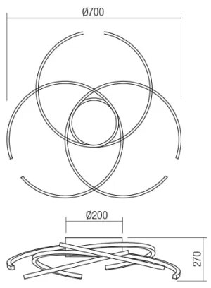 Plafonieră LED dimabilă Redo 01-1801 ALIEN LED/60W/230V 3000K alb