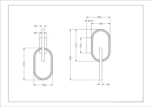 Zuma Line W241145502 - Lampă de perete LED RAVON 2xLED/12W/230V neagră/aurie