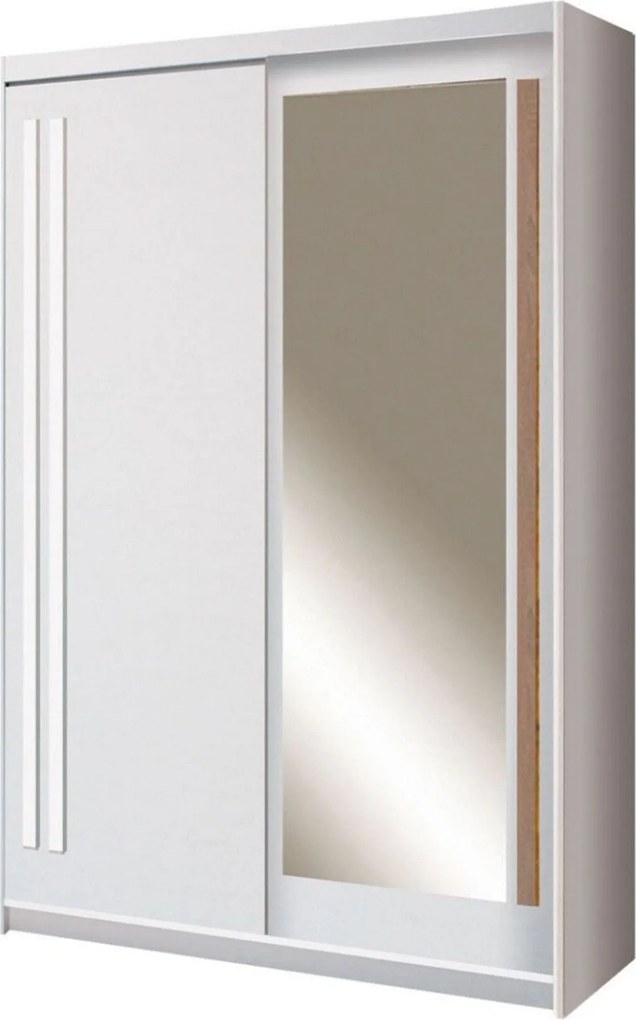 Dulap EFFECT, alb andersen, PAL melaminat, cu 2 usi, 150x59x215 cm