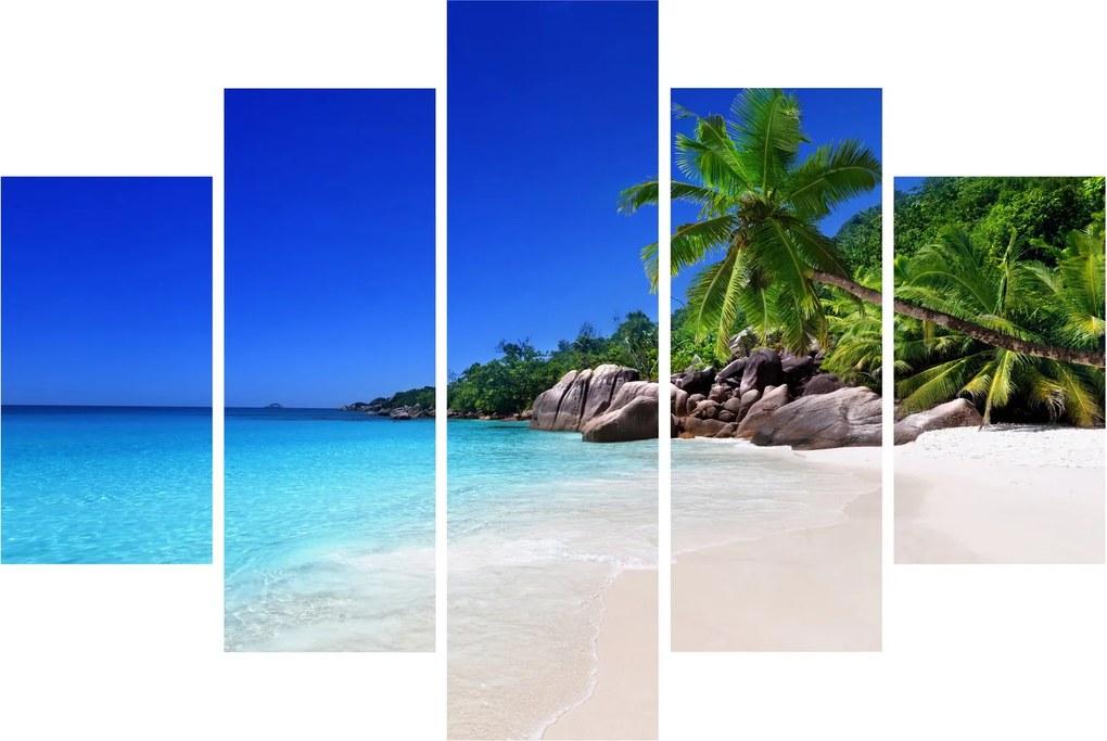 Tablou cu plaja pe insula Praslin (150x105 cm)