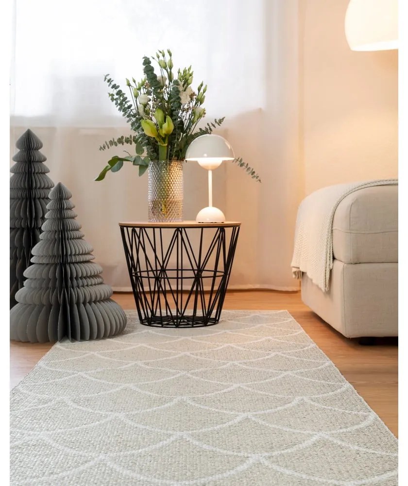 Covor tip traversă pentru interior și exterior crem 70x150 cm Kotte Linen – Pappelina
