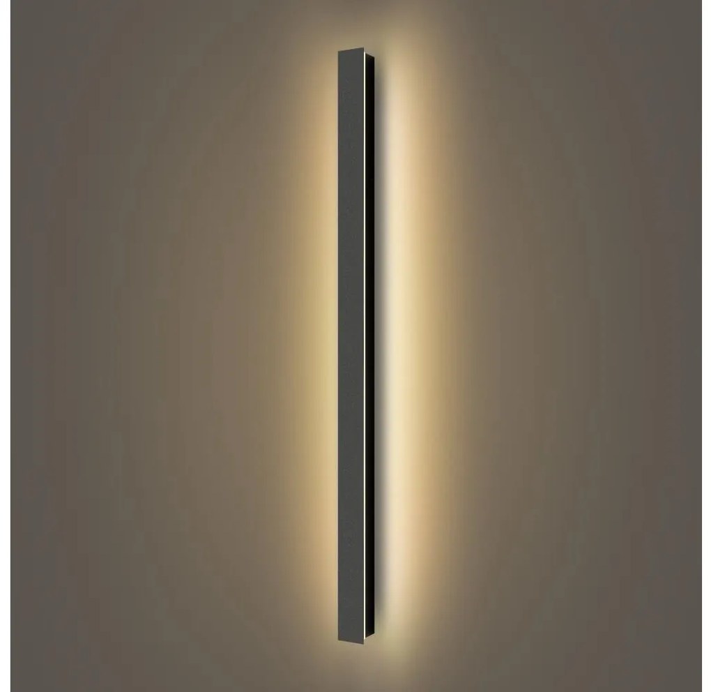 Brilagi - Aplica LED de perete pentru exterior LINEAR, 22W, 230V, 3000K, IP65, negru