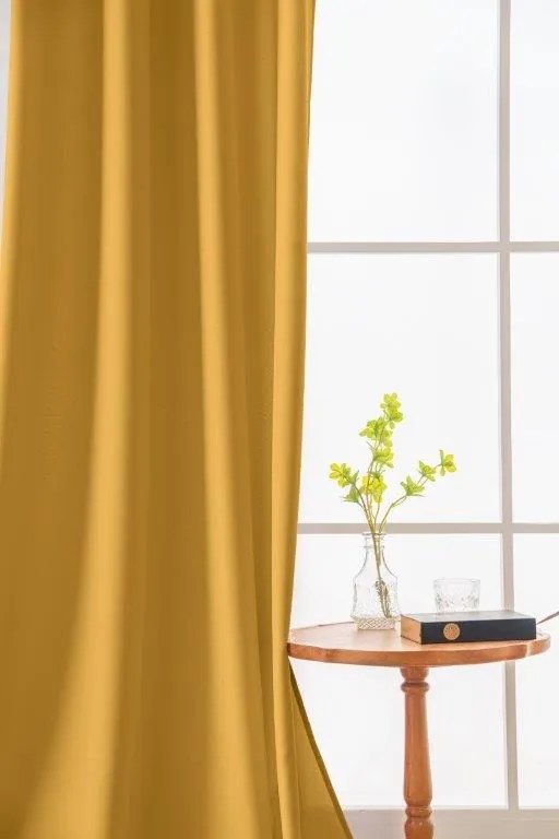 Draperie mustar cu rejansa OXFORD 140x250 cm