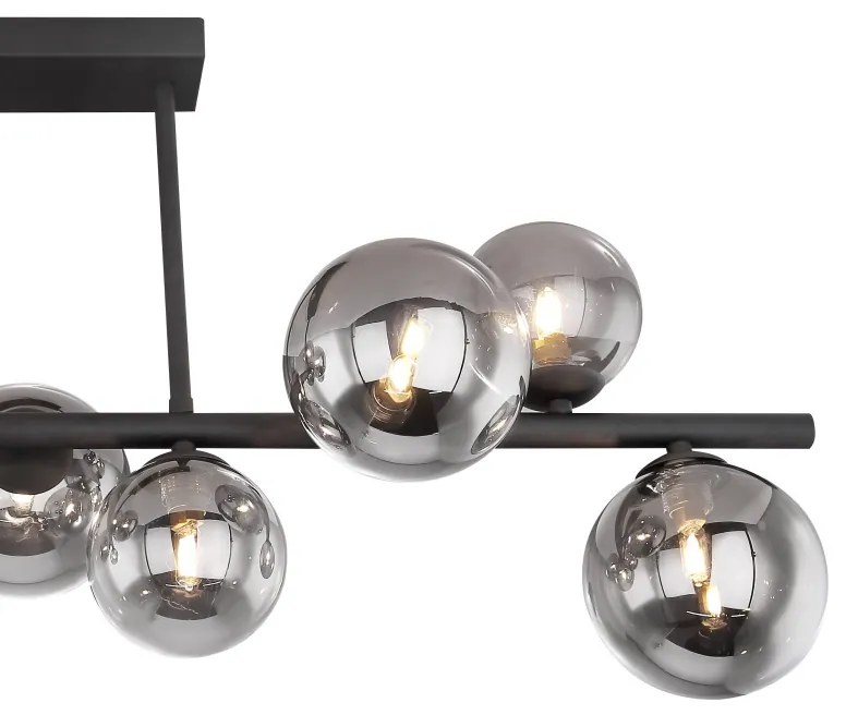 Lustra cu 9 surse de lumina design modern RIHA fumurie 56133-9D GL