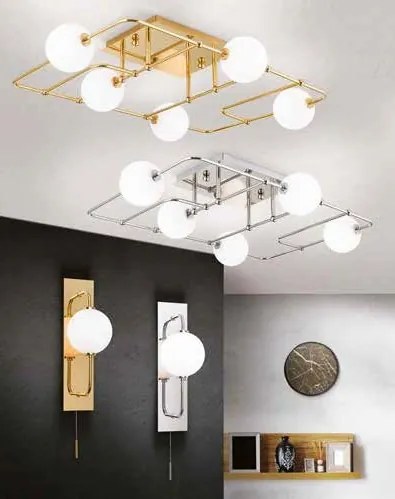 Aplica de perete design modern PIPES, copper