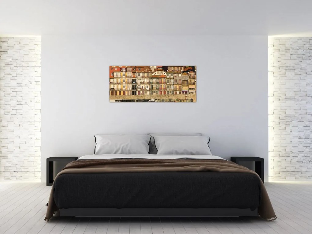 Tablou - Cartierul Waterfront, Portugalia (120x50 cm)