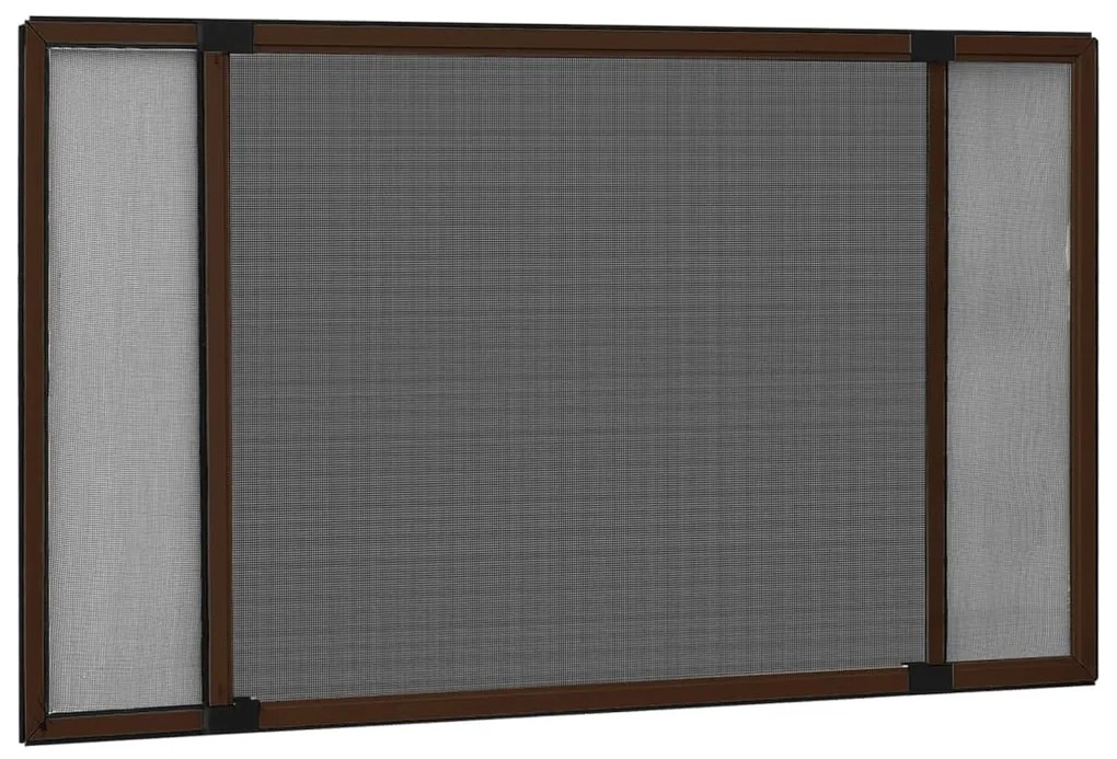 vidaXL Plasă insecte extensibilă pentru ferestre, maro, (75-143)x50 cm