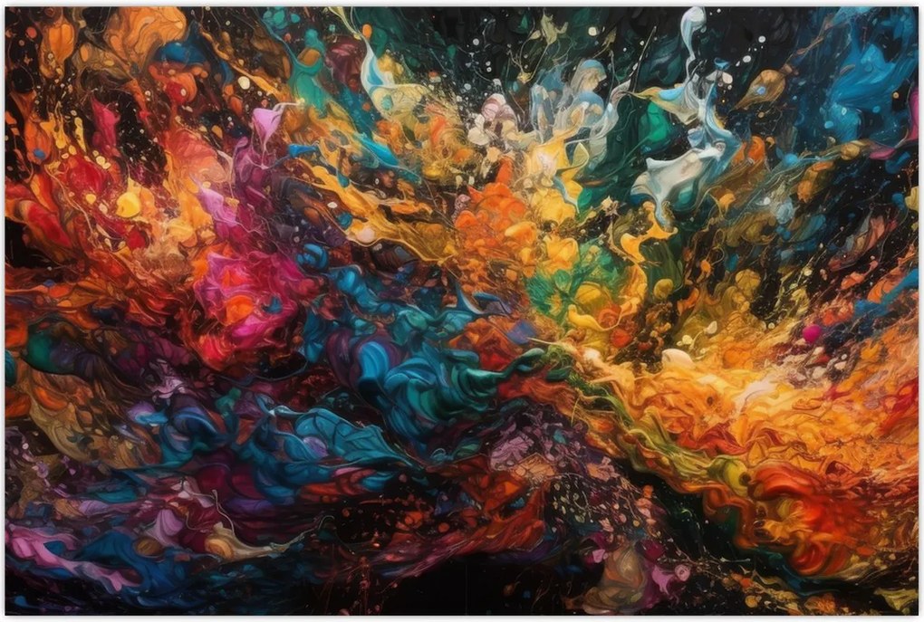 Tablou - Abstracția culorilor II. (90x60 cm)