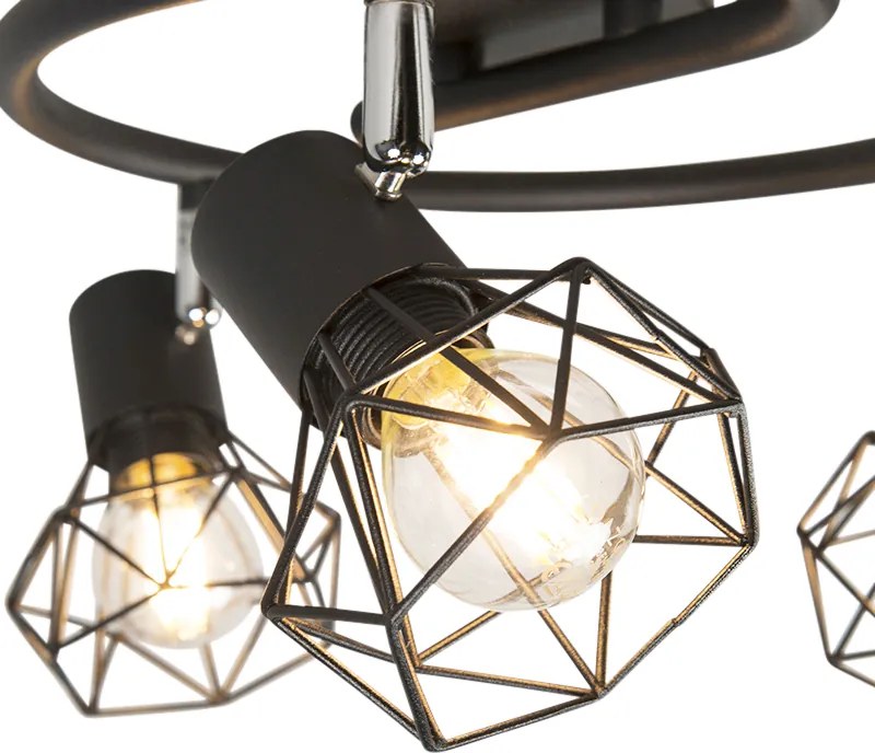 Spot orientabil și înclinabil negru inteligent cu 3 p45 wifi - Mosh