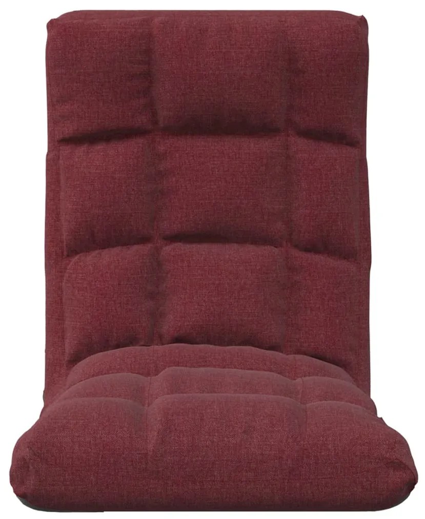 Scaun de podea pliabil, rosu vin, material textil 1, Bordo