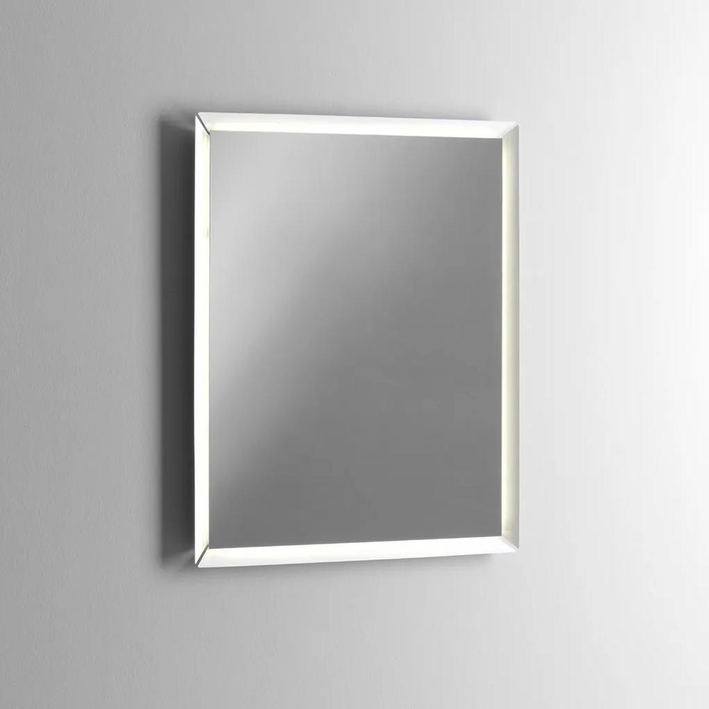 Oglinda cu LED NARA, Metal Sticla, Alb,  70x4x90 cm