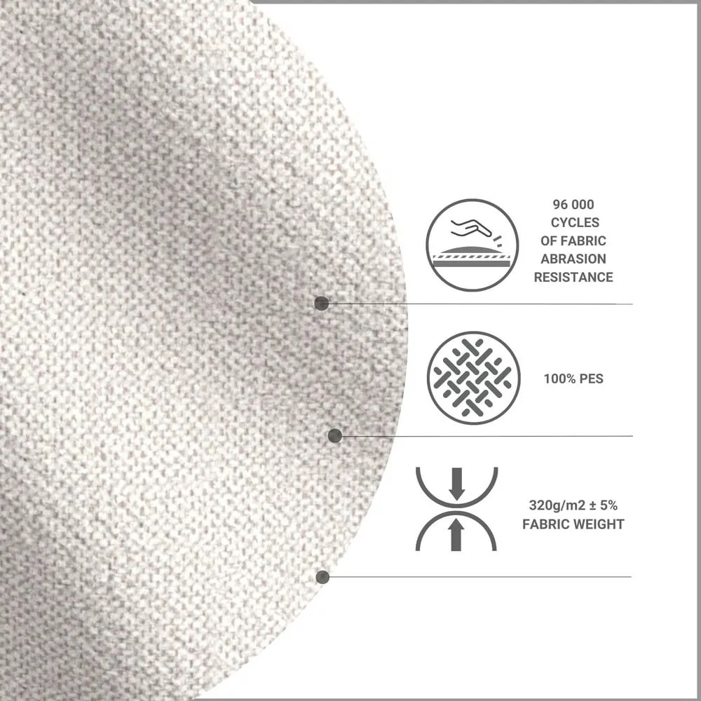 Pat crem tapițat 100x200 cm Alba – Maison de Rêve