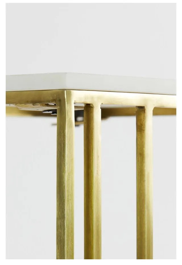 Măsuță auxiliară cu blat cu aspect de marmură 31x41 cm Roshan – Light & Living