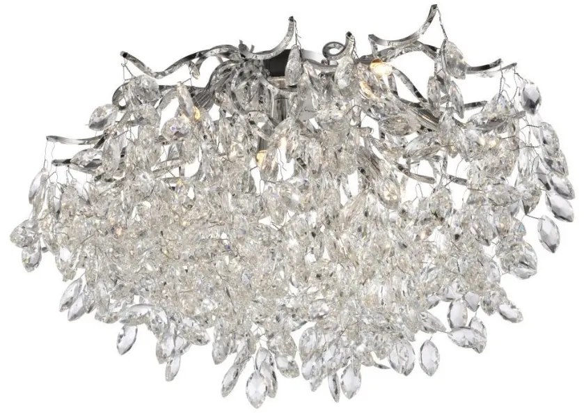 Lustra aplicata design magnific, crom, diametru 60cm, RICICLE