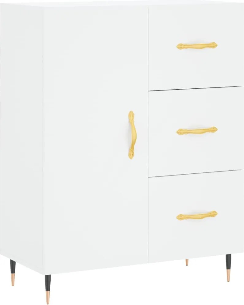 vidaXL Servantă, alb, 69,5x34x90 cm, lemn compozit