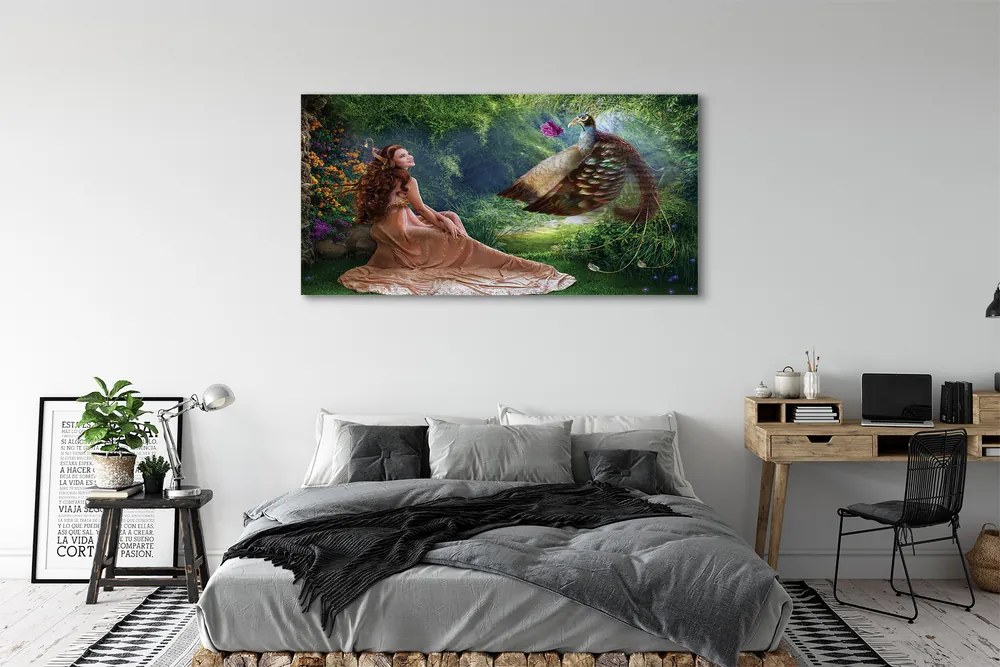 Tablouri canvas pădure de sex feminin fazan
