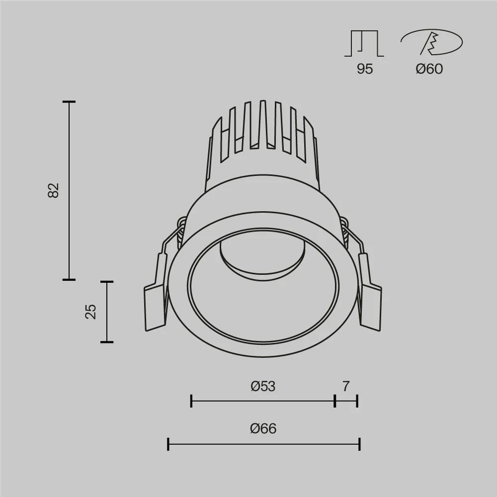 Spot incastrabil LED Dip alb 2700K 10W