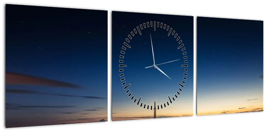 Tablou - Far în zare (cu ceas) (90x30 cm)