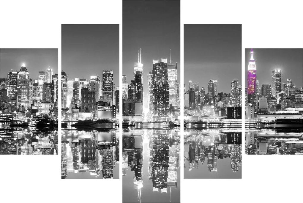 Tablou - New York și zgârie-norii mov (150x105 cm)