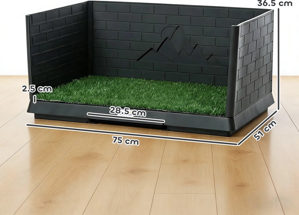 PawHut Toaletă pentru câini cu tavă detașabilă, 75 x 51 x 36,5 cm | Aosom Romania