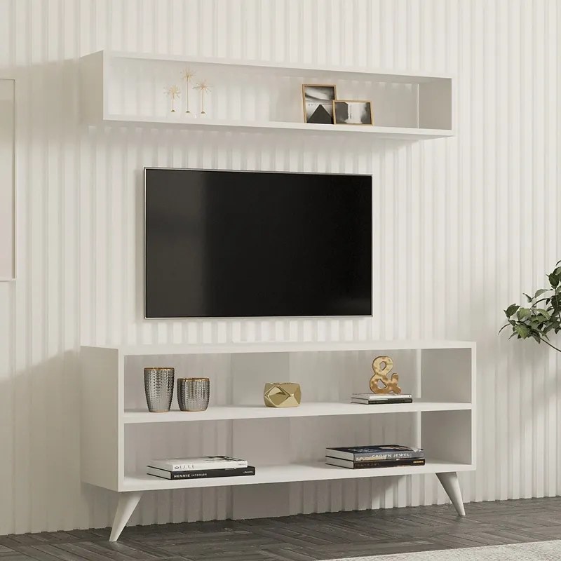 Set mobilier pentru living Prestige, Pako World, Alb, 120x29x50 cm