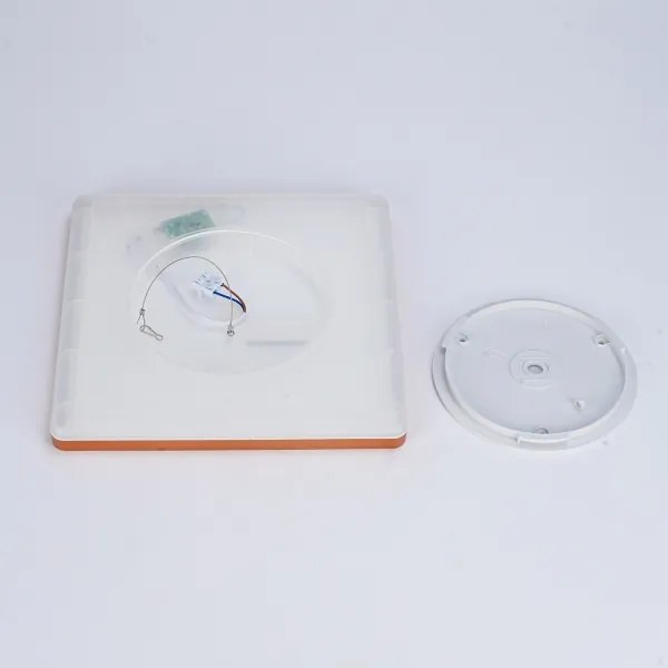 Brilagi - Plafonieră LED ultra-subțire pentru baie, 18W, 230V, 30x30 cm, roz auriu, IP54