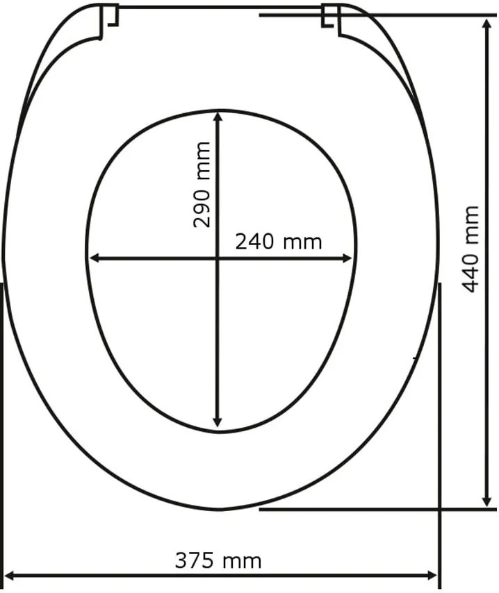 Capac WC cu închidere lentă Wenko Sabbia, 44,5 x 37,5 cm