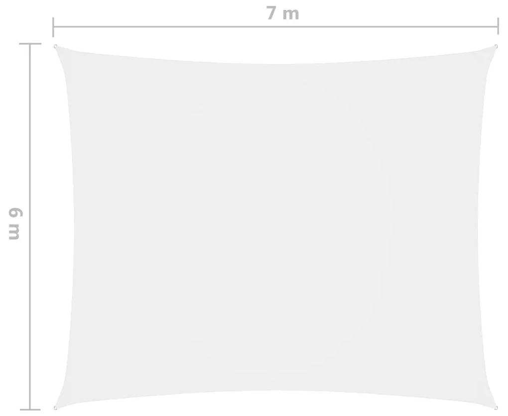 Parasolar, alb, 6x7 m, tesatura oxford, dreptunghiular Alb, 6 x 7 m