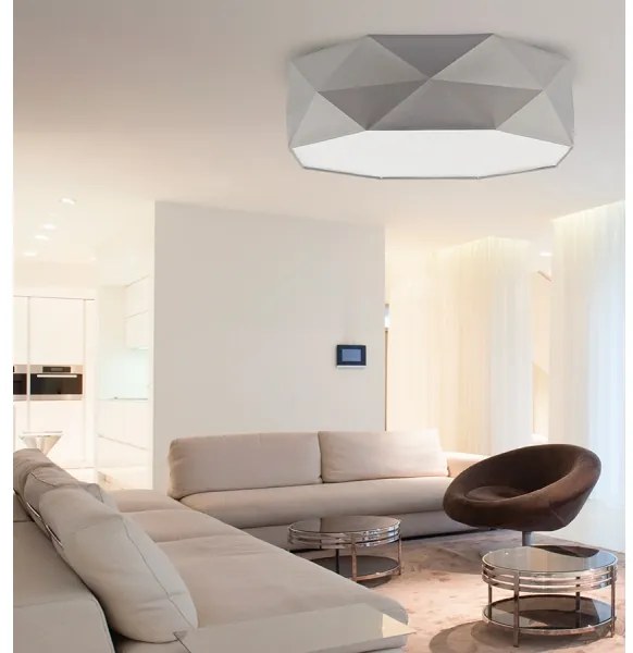 Plafoniera KANTOOR 4xE27/60W/230V gri