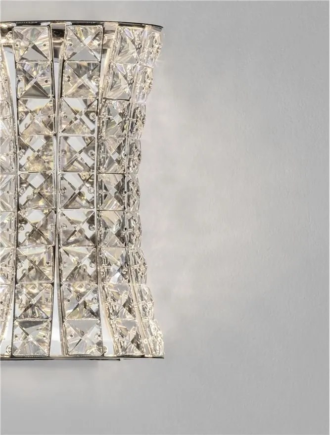 Aplica de perete LED crom, cristale sticla CELYSIA