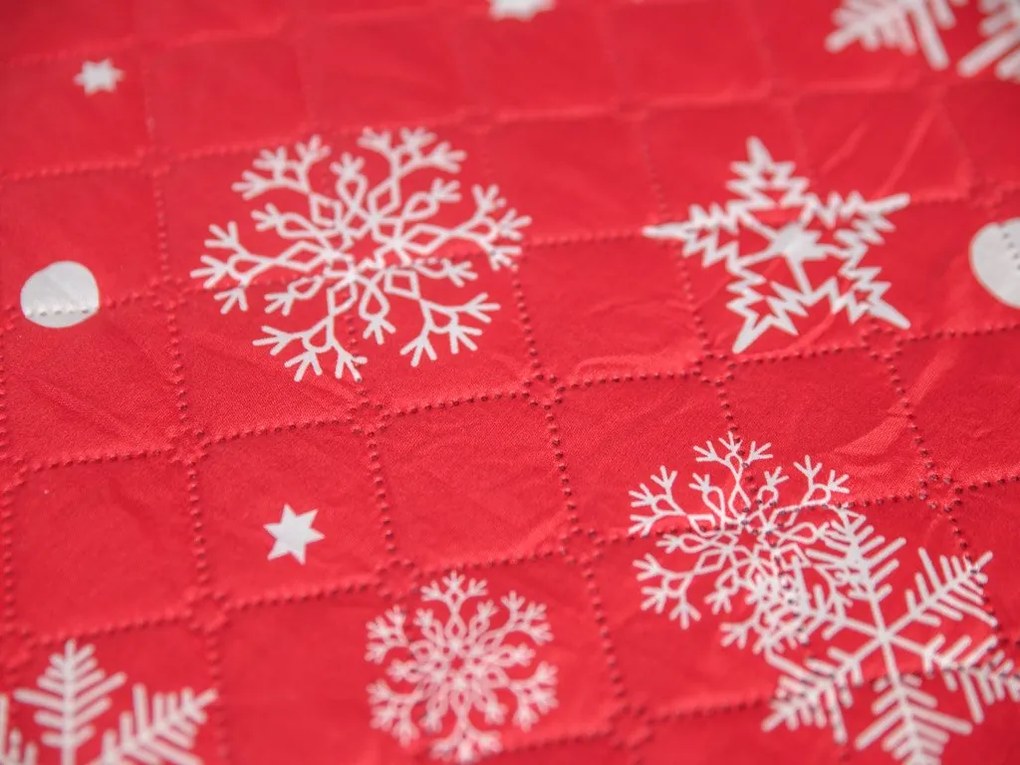 Cuvertura de pat cu model SNOWFALL, rosu Dimensiune: 220 x 240 cm