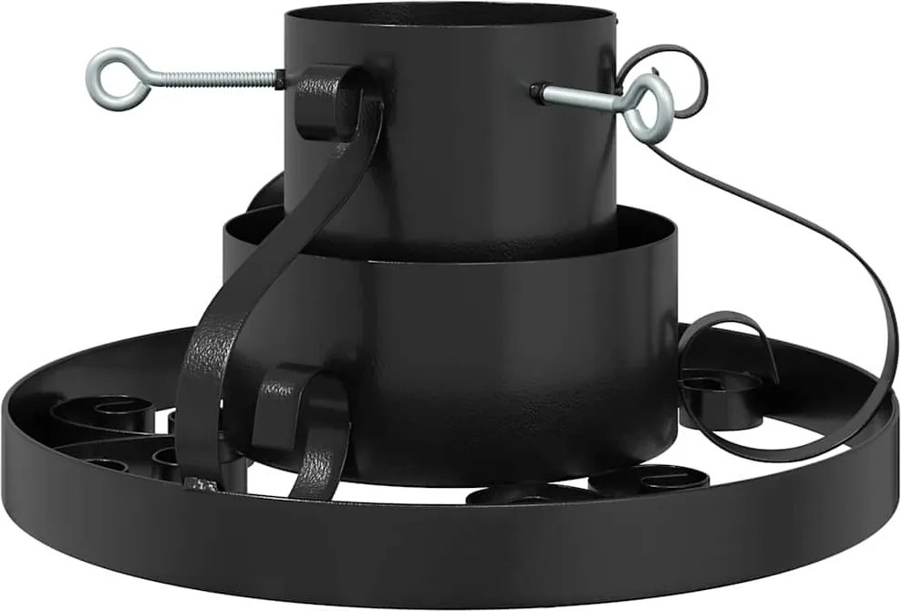 vidaXL Suport pentru brad de Crăciun Negru 40 x 40 x 21 cm Oțel