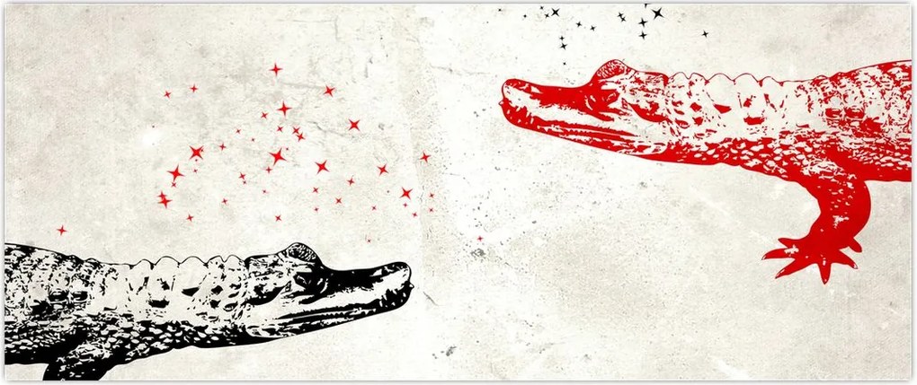 Tablou - Crocodili (120x50 cm)