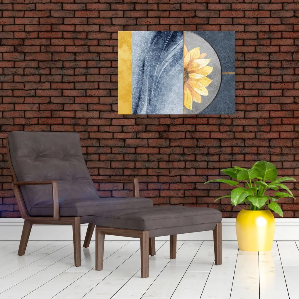 Tablou - Forme și flori (70x50 cm)