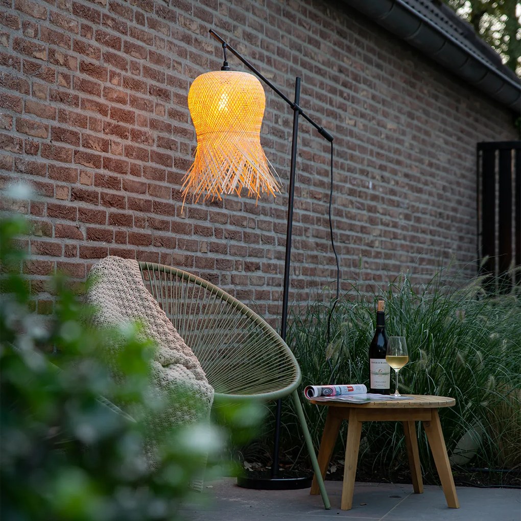 Lampă de podea pentru exterior orientală din bambus IP44 - Carlos