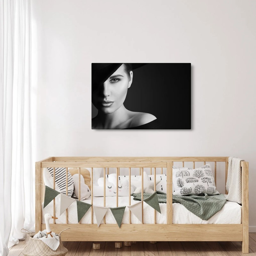 Tablou - Portretul femeii cu pălărie (90x60 cm)