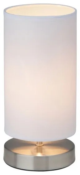 Brilliant - Lampă de masă CLARIE 1xE14/40W/230V crom mat/alb